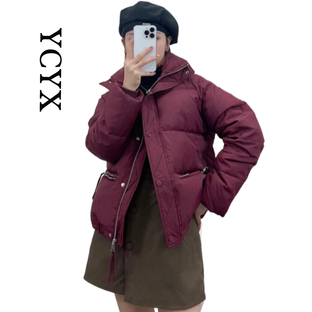 

Korean style 90% white duck down jacket with stand up collar thickened warm winter bread jacke Puffer Jackets Coats Warm YCYX323