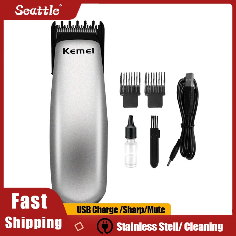 Профессиональная электрическая машинка для стрижки волос от Kemei мужчин стильные