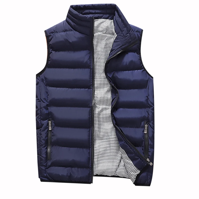 

Брендовая одежда, жилет, куртка, новая мужская Осенняя теплая куртка без рукавов, мужской зимний Повседневный жилет, мужской жилет, женская ...