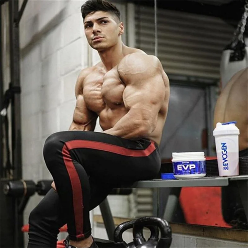 Men Gym Pants Joggers Running Sports Jogging Pants Casual Trouser Tracksuit Sweatpants Male Gym Fitness Bodybuilding Sweat Pants