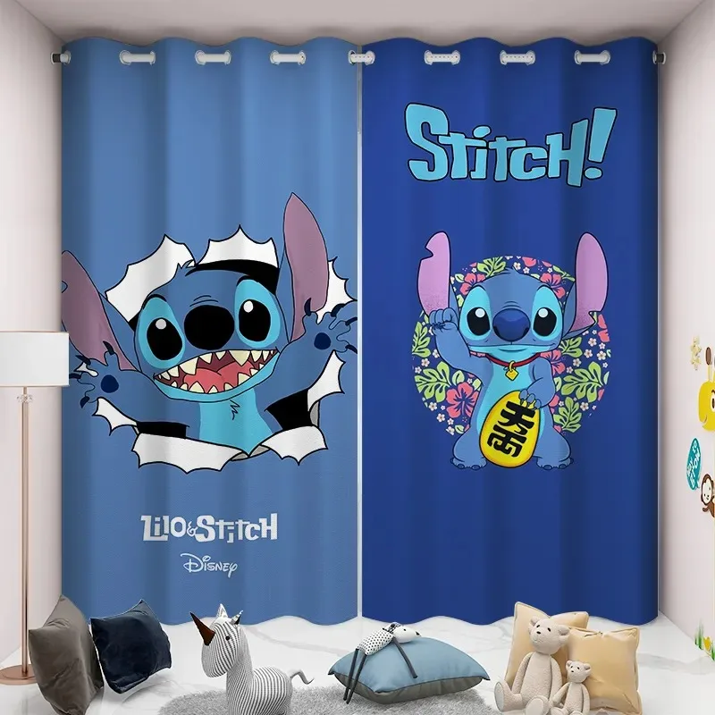 

Декоративные шторы Disney Stitch и цветочные 3d-блэкаут