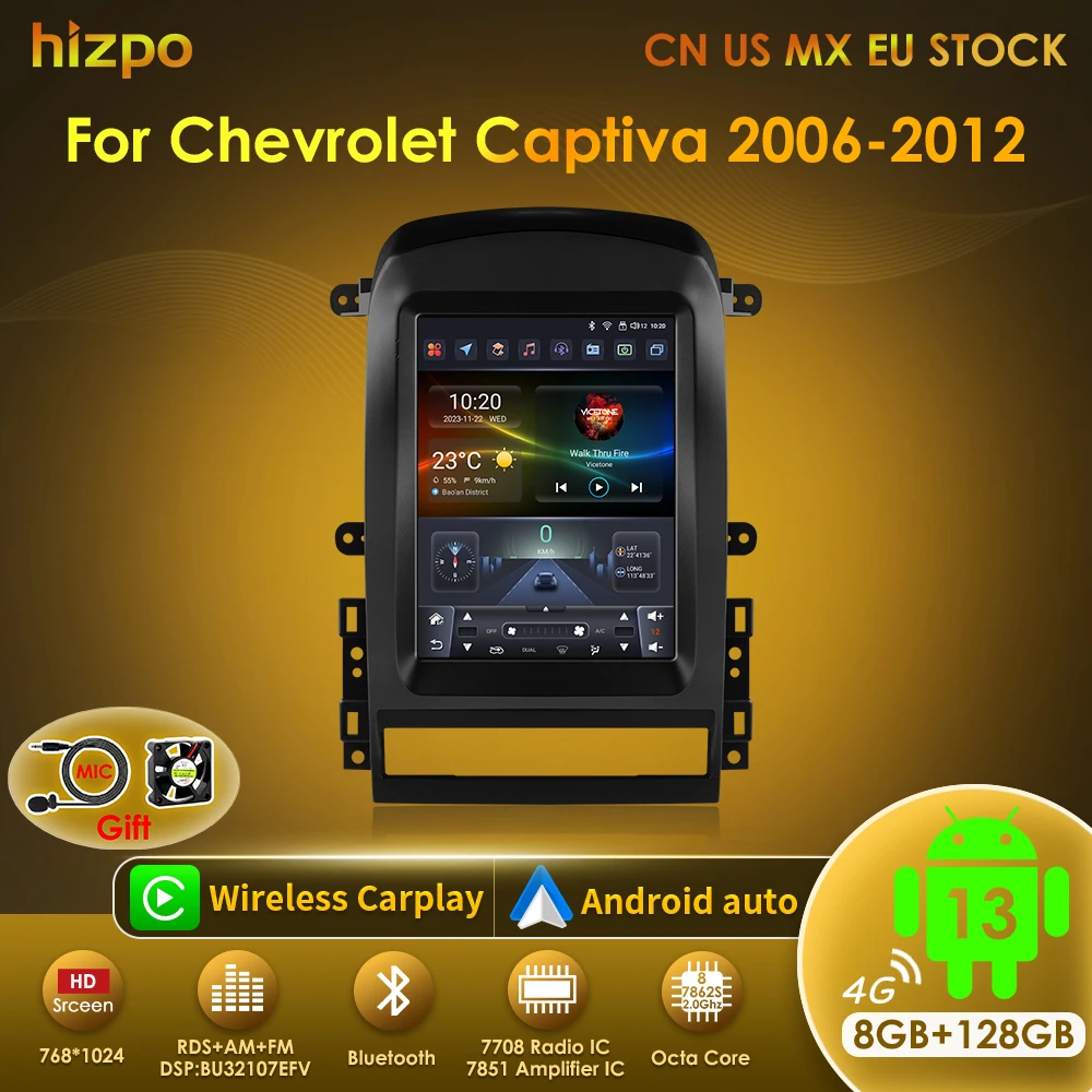 Hizpo 9 7 &quot2 Din Android Автомобильный радиоприемник для Chevrolet Captiva Sport 2006-2012