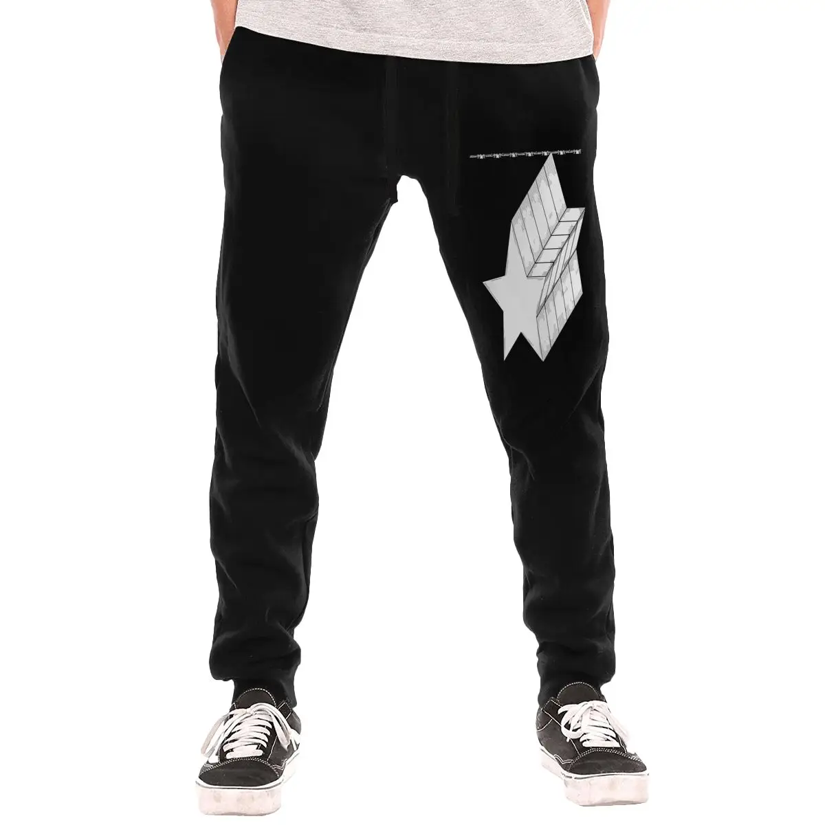 

Осенне-зимние мужские спортивные штаны с маленьким принтом, удобные и теплые, подходят для повседневной носки