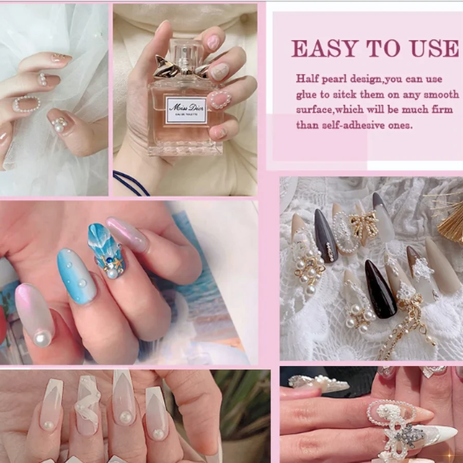 2 мм-10 мм 7 размеров AB цвета смешанные плоские полукруглые жемчужины с кристаллом