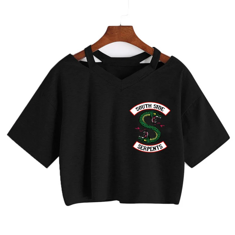 Футболка женская с принтом Змея в стиле Харадзюку |