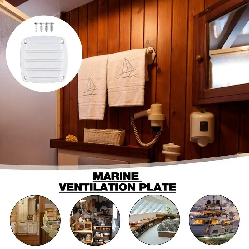 

Marine Boat Vent Black Free Installation Screws Soft And Sturdy Marine Vent Cover Durable Boat Marine Hull Vent Duct Cover