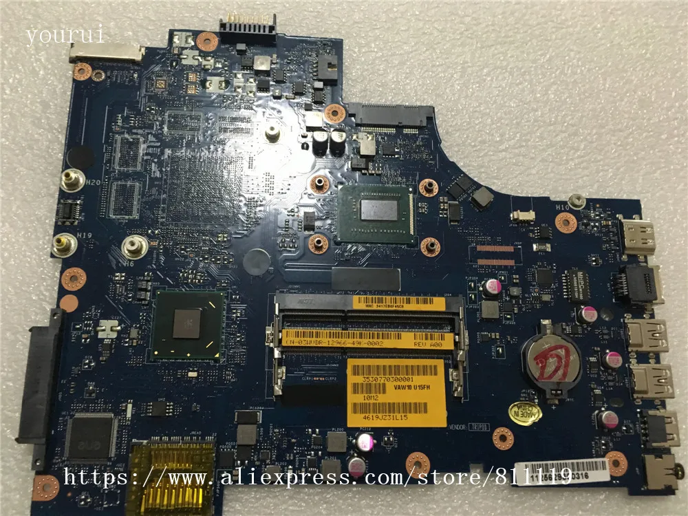 

CSRZSZ CN-03WVDR 03WVDR 3WVDR VAW11 LA-9102P For Dell inspiron 3721 5721 laptopmotherboard with i5-3337u CPU Tested work