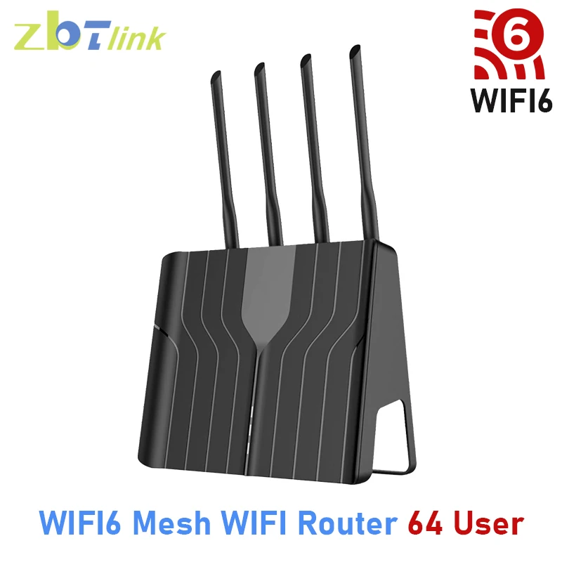 

Zbtlink WIFI6 Mesh WIFI Router Wireless Network Openwrt 1800Mbps USB3.0 DDR3 256MB 3*LAN MI-MIMO 2.4g 5.8g Antenna for 64 User