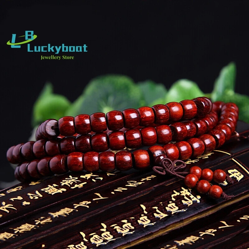 Оптовая продажа бусины из натурального красного сандалового дерева Замбии в