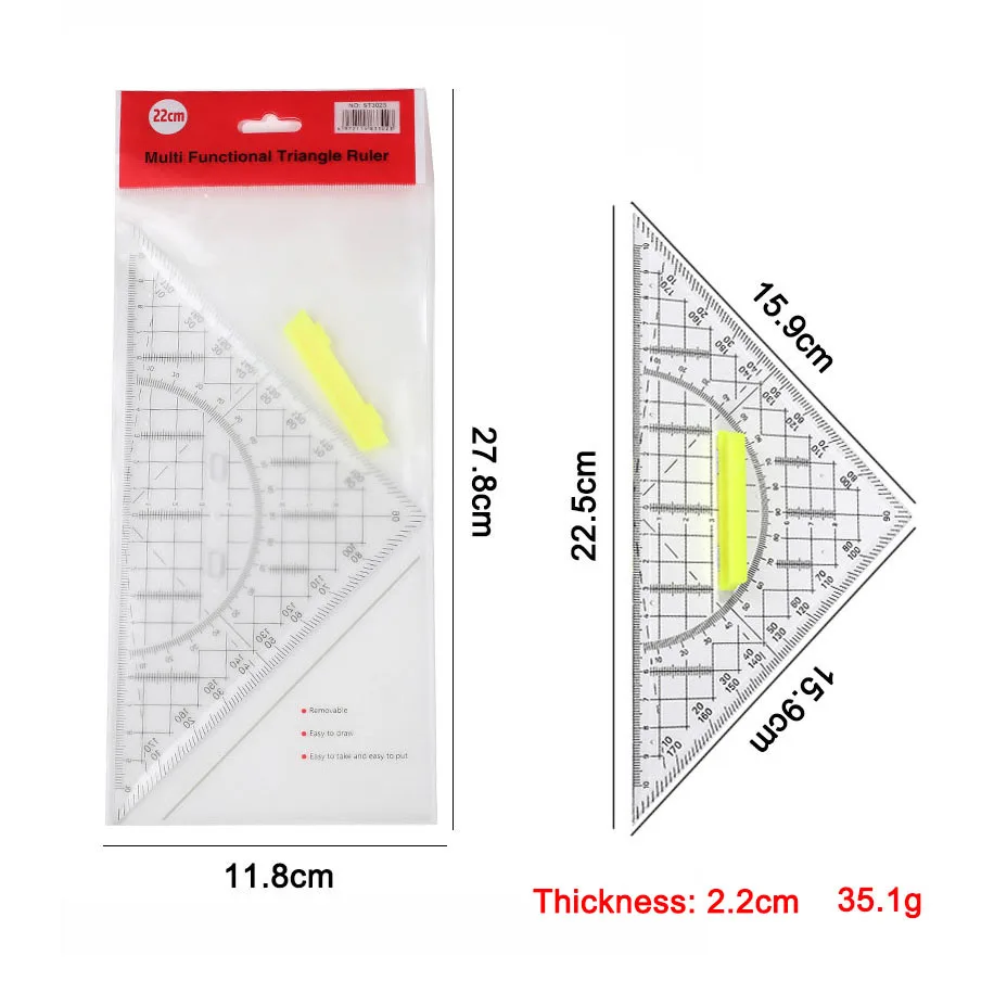 

Многофункциональная треугольная линейка ALSMT пластиковая