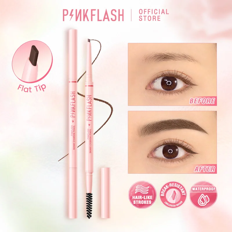 

PINKFLASH Dual-ended Retractable Eyebrow Pencil Waterproof Natural Non-caking Eye Brow Tattoo Pen Enhancers Cosmetics With Brush