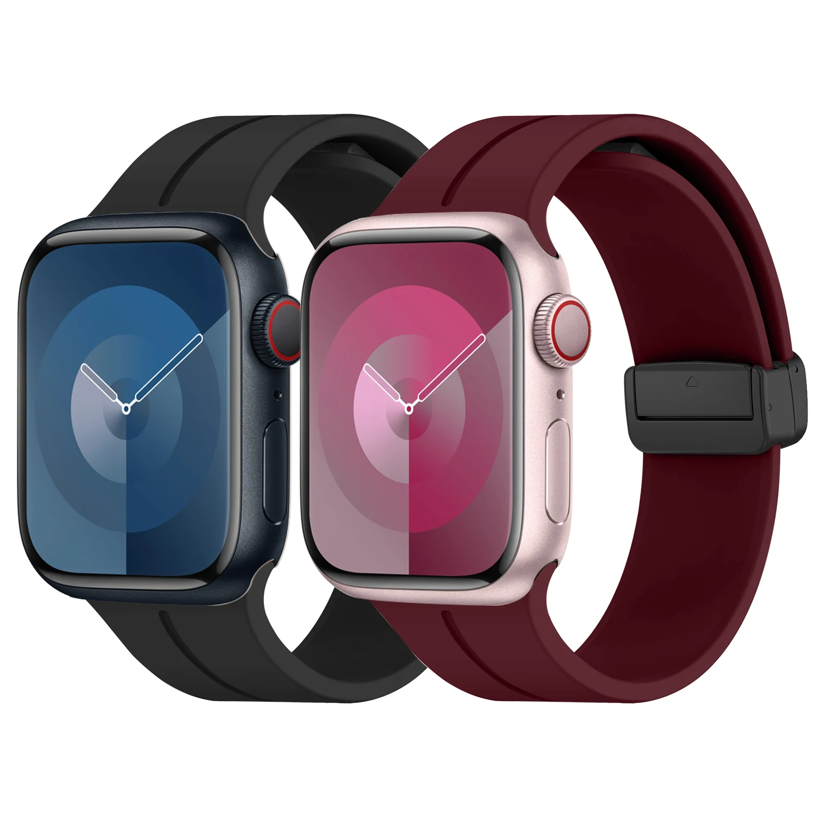 Магнитный силиконовый ремешок для Apple Watch