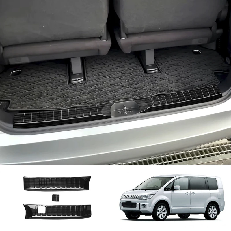 

Для Mitsubishi Delica D:5 D5 2023 2024, нержавеющая сталь, встроенная защита заднего бампера, порог, багажник, протектор, аксессуары