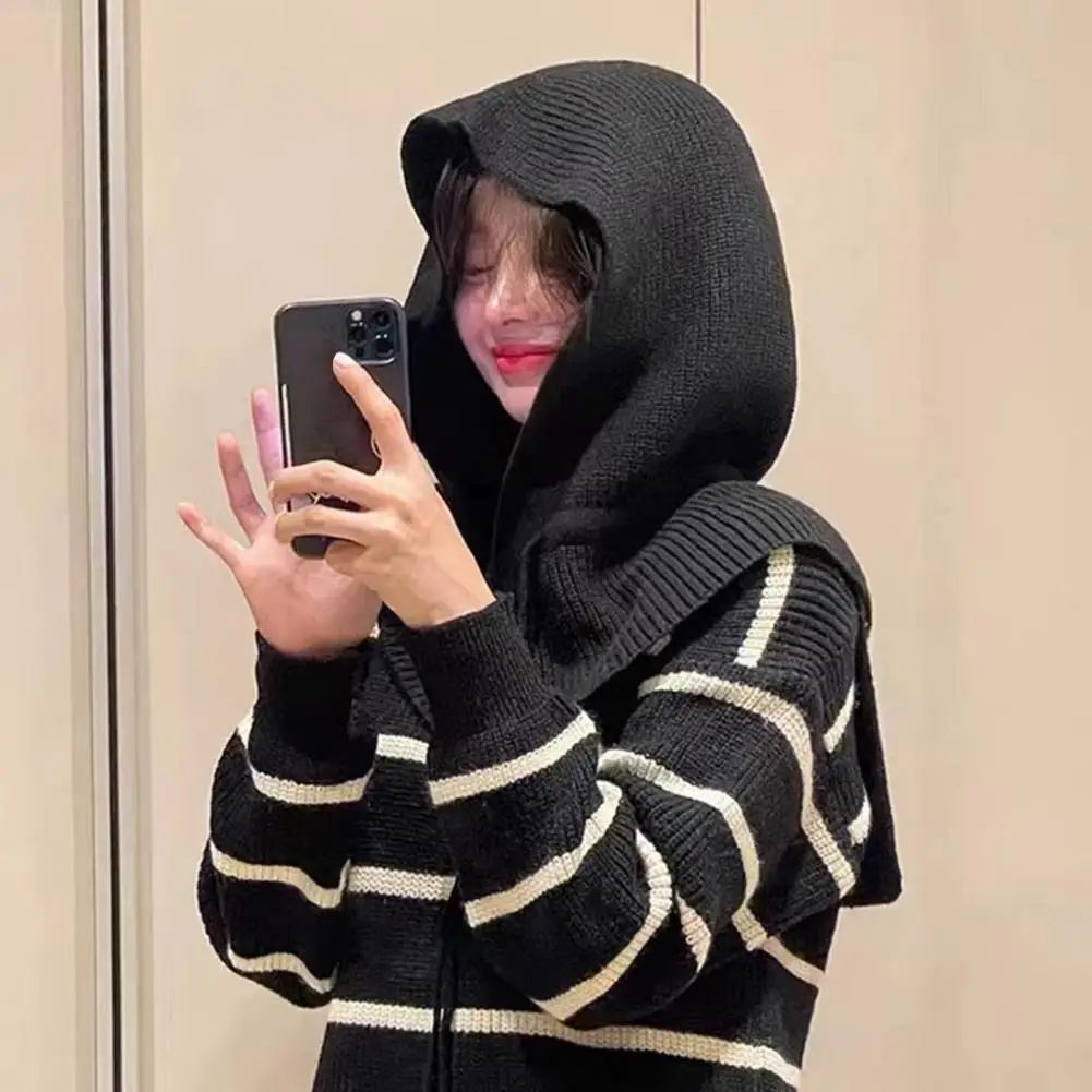 

Стильная женская утолщенная супермягкая шапка унисекс, трикотажная шапка-шарф