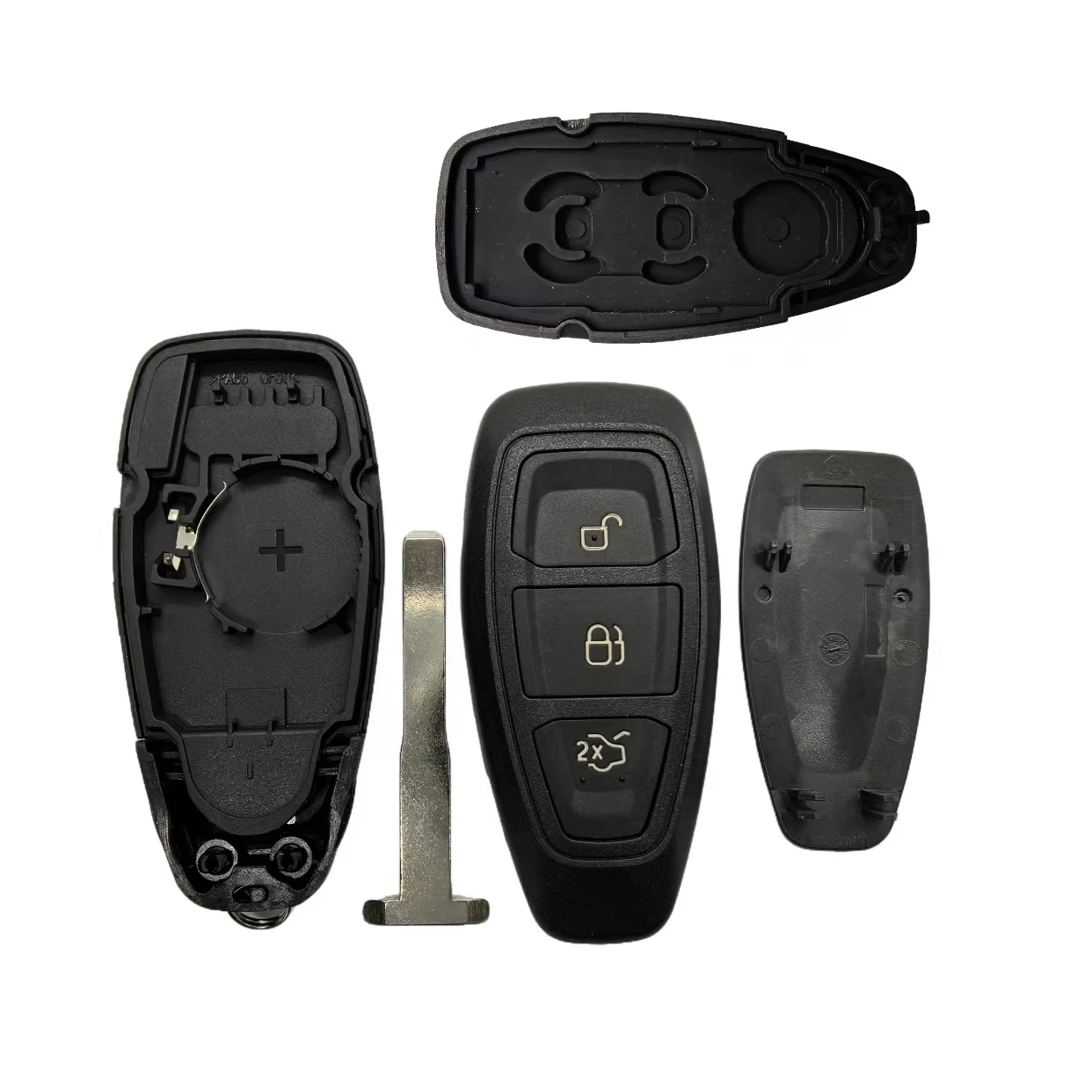 Фото Автомобильный дистанционный ключ Jingxin для Ford Focus Fiesta C-Max Mondeo Ecosport Galaxy Kuga Smart Keyless 2/3 кнопки ID63 + 433 МГц KR55WK48801 №4
