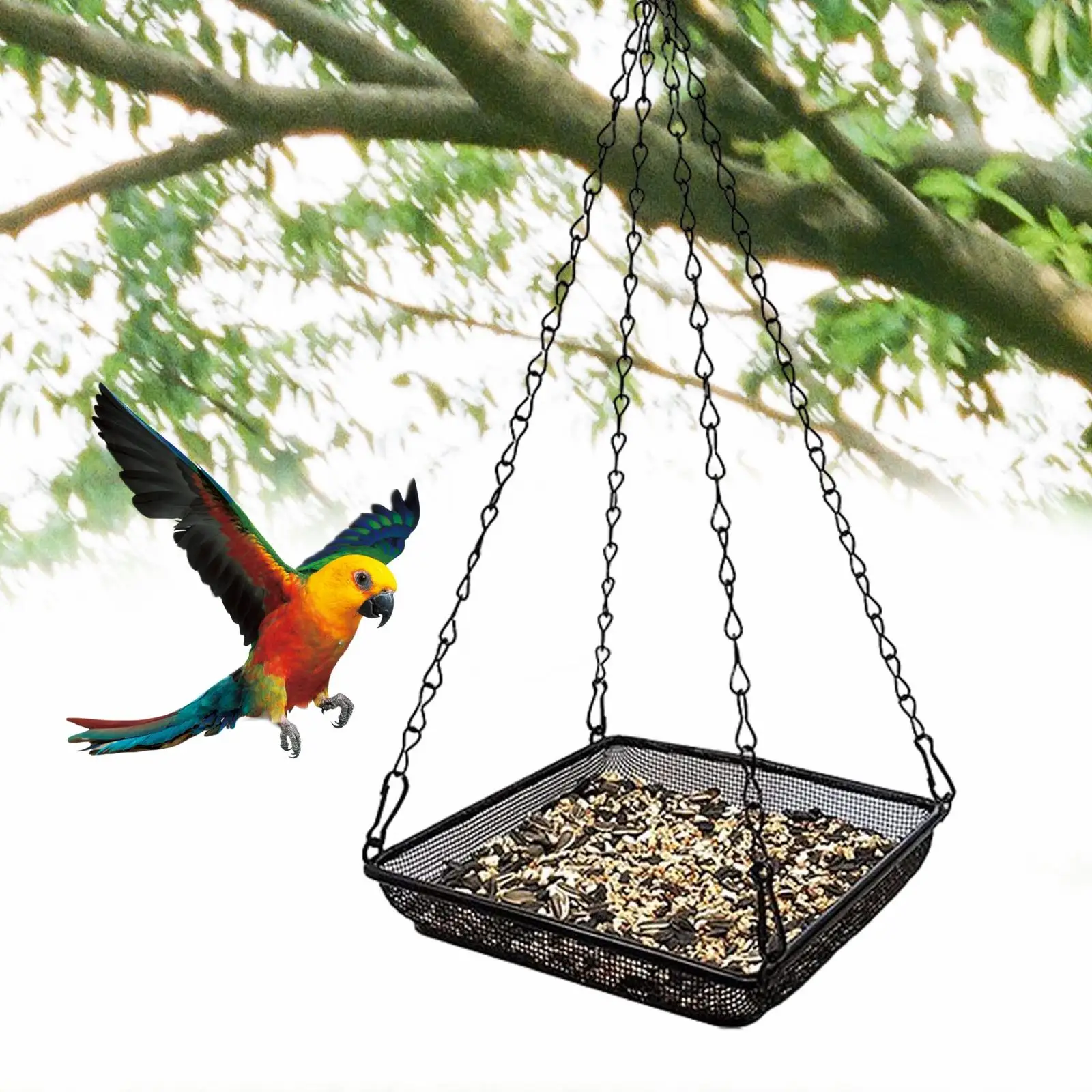 Tray Durable Chains Metal Mesh Platform For Outdoors