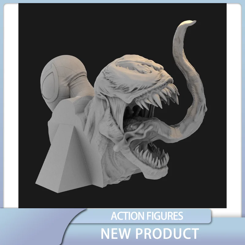 

Spider Man Venom Super Hero Chest Carving 1/16 White Model 3D Printing Anime Figures Collect Model Uncolored