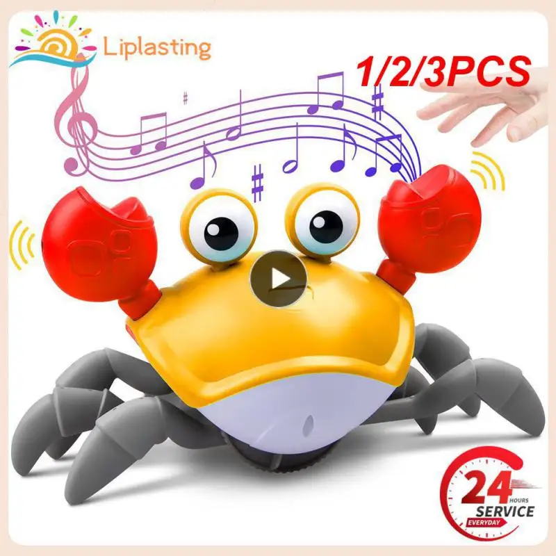 

1/2/3PCS Kids Induction Escape Crab Octopus Crawling Toy Baby Electronic Pets Musical Toys Educational Toddler Moving Toy