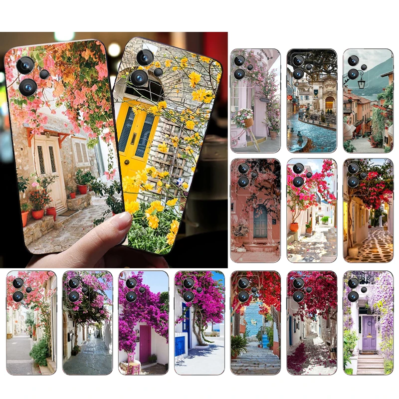 

Phone Case for OPPO Realme GT 2 Pro X2 Pro XT C25S 9 8 7 6 Pro 6i GT Master C3 C21 C21Y C11 X3 SuperZoom Flower Garden Landscape