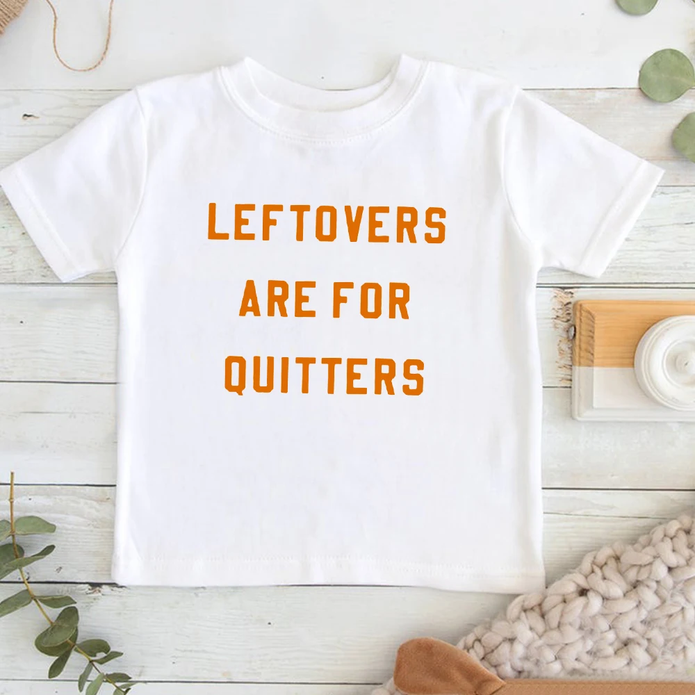 

Leftovers Are for Quitters GraphicTees for 12 Month Old Girls Thanksgiving T Shirt for Baby Girl Turkey Fall Boutique Outfits