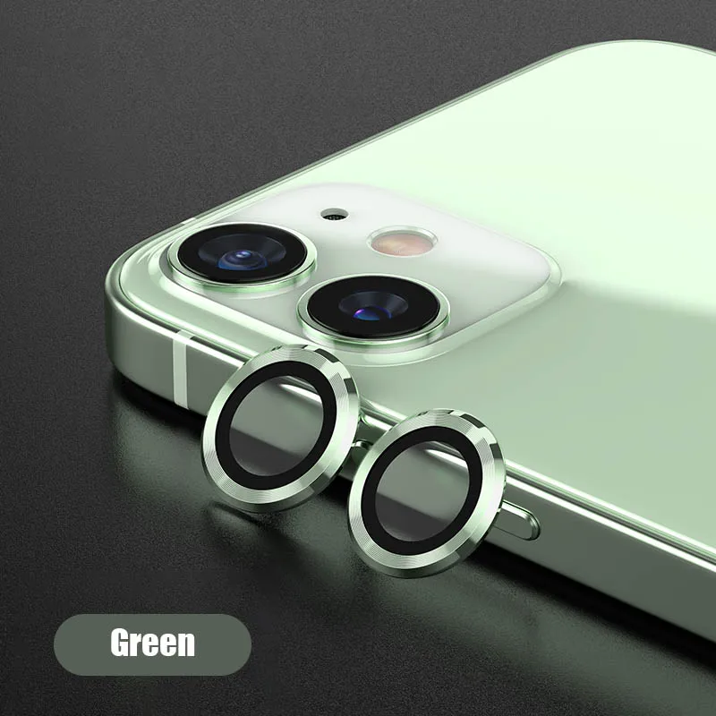 

Стекло для объектива задней камеры iPhone 12 Mini, закаленное стекло для iPhone 12, протектор камеры, металлическое кольцо из сплава, чехол для iPhone 11
