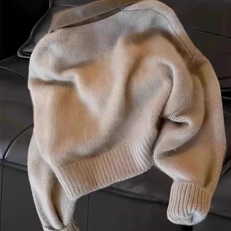 Женский Вязаный Кардиган В Корейском Стиле Приталенный Свитер На Молнии