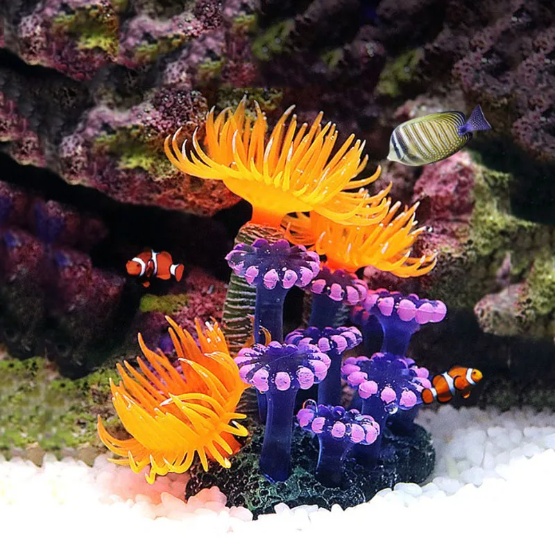 

Artificial Underwater Coral Aquarium Fish Tank Simulation Decoration Aquarium Backgrounds Plants Water Grass Accessories Home