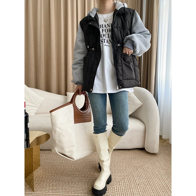 New Winter Women's Hooded Cotton Coat Thickened Warm Overcoat Parkas Down Female Outerwear Jackets