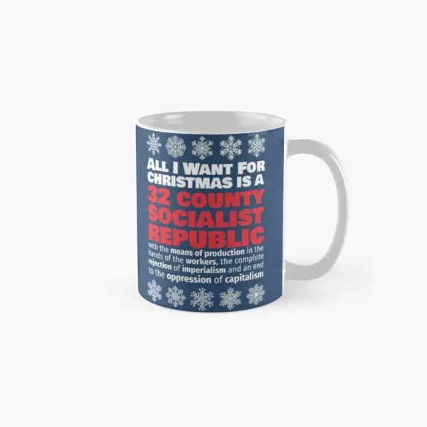 

United Ireland 32 County Socialist Repub Mug Photo Gifts Picture Design Tea Simple Printed Image Cup Handle Round Drinkware