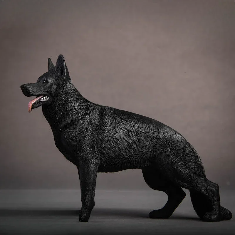 JXK масштаб 1/12 имитация смолы немецкая овчарка модель полицейская собака