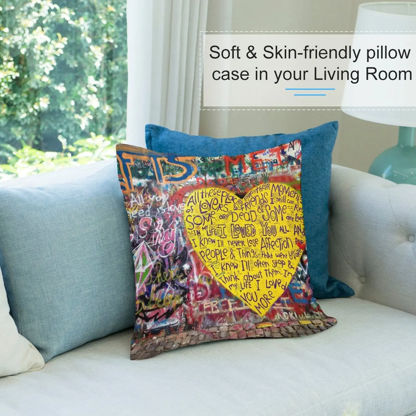 Jonnanova Zed (Jonh Lennon's wall) диванная подушка Подушка Наволочка для кровати наволочки