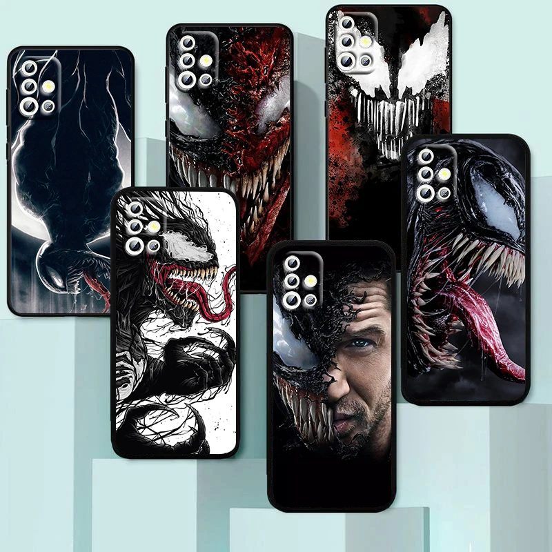 

Venom Marvel Cool For Samsung Galaxy A04 A04E A42 A12 A02S A91 A81 A71 A51 A41 A31 A21 A01 Silicone Black Phone Case Coque Capa