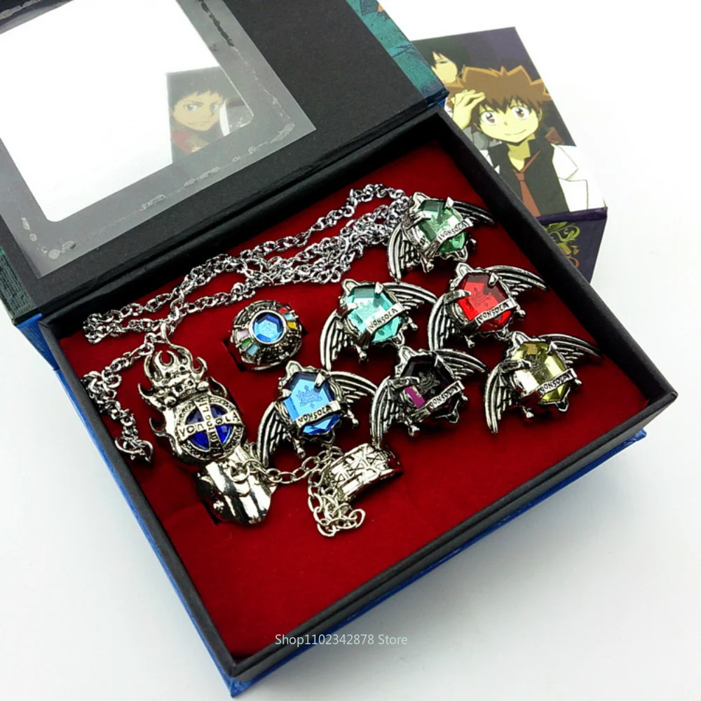 

Anime Hitman Reborn Rings Set Sawada Tsunayoshi Cosplay Rings Jewelry Rings Vongola Rings Fashion Christmas Birthday Party Gift