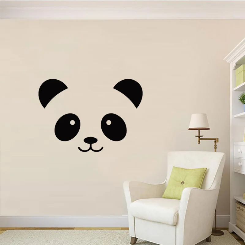 

Cartoon Panda Smiley Face Wall Sticker For Children's Room Bedroom Decoration Decals Wallpaper Lovely Home Stickers Mural