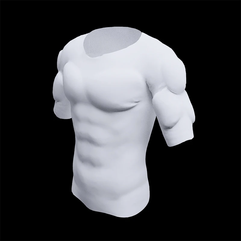 Pads Chest Fake Muscle Men's Invisible ABS Shaper Soft Male Protective Sponge Enhancer T-shirt