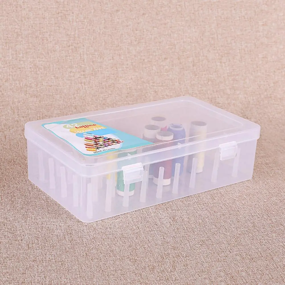 

Sewing Storage Container Transparent PP Material Keep Tidy Sewing Organizer Box with Handle Sewing Organizer Home Supply