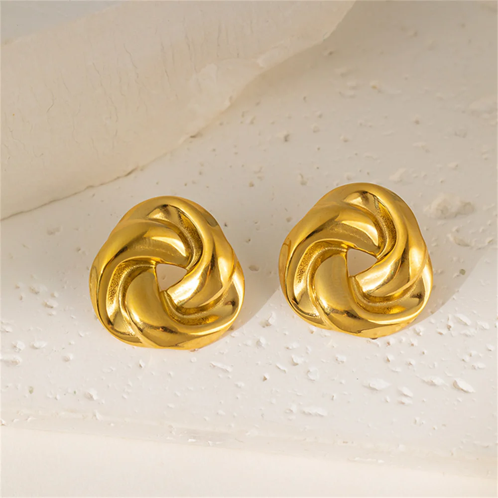 Женские серьги-гвоздики из нержавеющей стали 1 пара