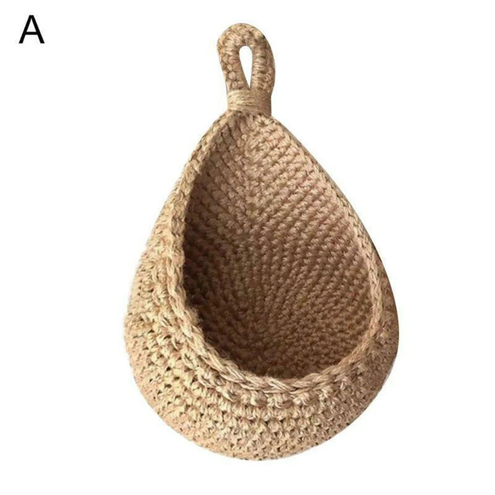 

Durable High Quality Home Kitchen Woven Basket Hanging Storage Hanging Wall Vegetable Wall Mount Hanging Basket