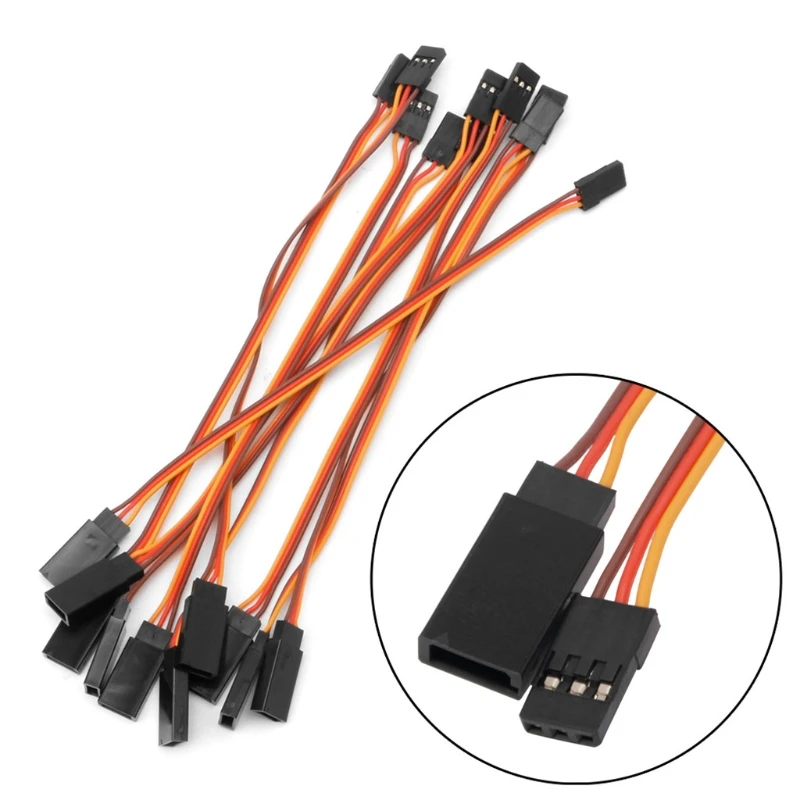 

10Pcs 150mm Servo Extension Wire Lead Cable For RC Futaba JR 15cm Male to Female