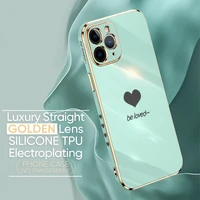 for infinix note 10 10pro 11pro zero x neo smart 4 5 6 lover heart square edge casing plated phone plating soft phone case
