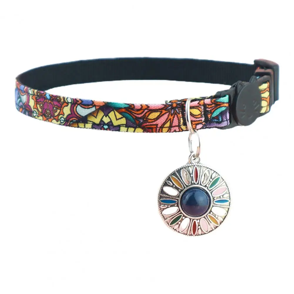 Кошачий воротник регулируемый быстросъемный изысканный принт ремешок на шею для