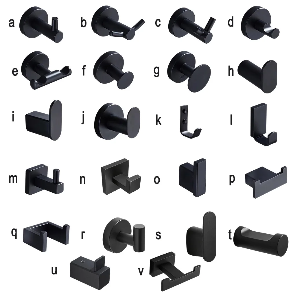 

Bathroom Hook Stainless Steel Hanger Wall-mounted Hooks Tools Towels Clothes Mount Rack Accessories Hotel Type 14