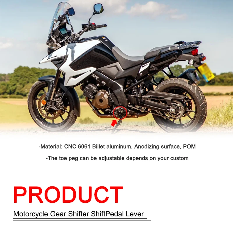 Фото Складной регулируемый рычаг переключения передач для Suzuki Vstrom 1050 1000 1050 XT DL 1000 DL1050 1050XT 2014-2024 2022 2023 №2