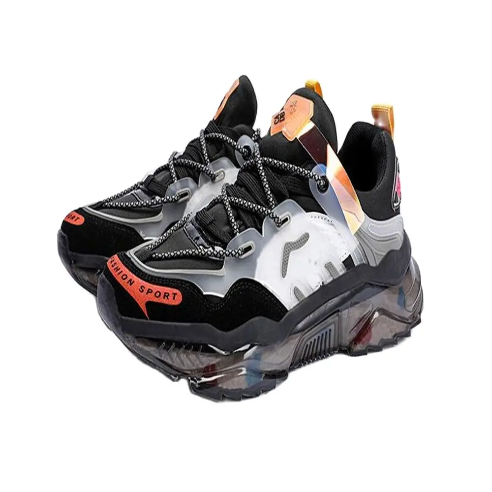 

Fashion Korean Version Trainers Men/Youth Mesh Breathable Anti-Slip Wear-Resistant Running Shoes Outdoor Thick Sole Sneakers