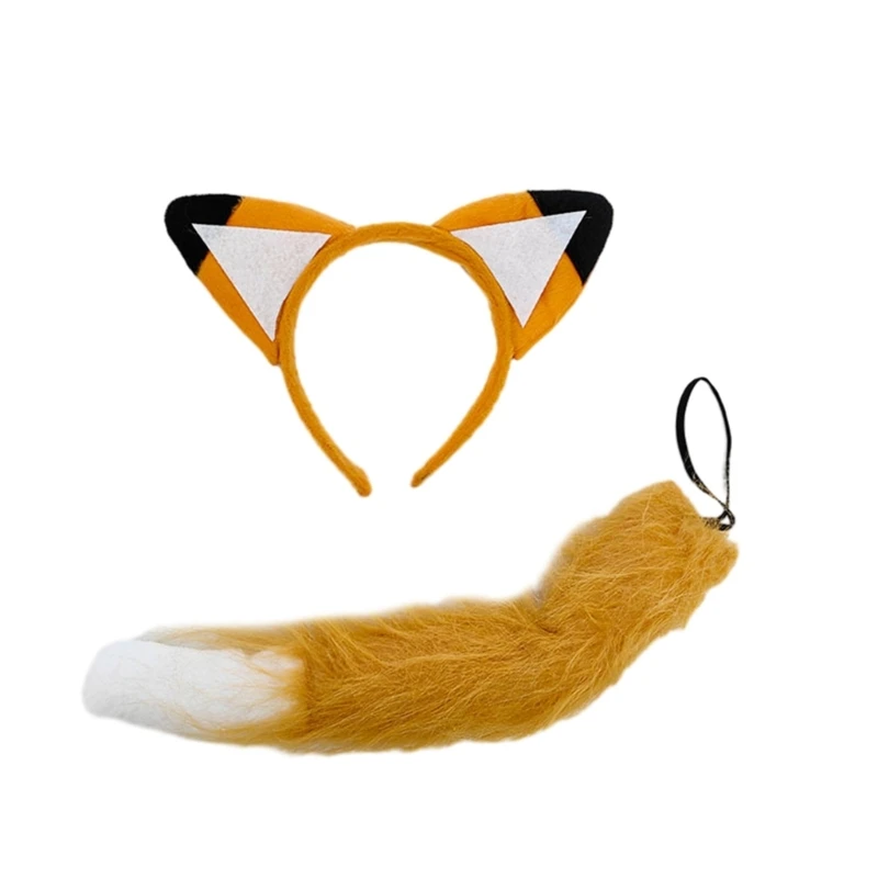 

Animal Cat Ears Headband Cartoon Cat Cow Tail Cosplay Lovely Photo Prop Drop Shipping