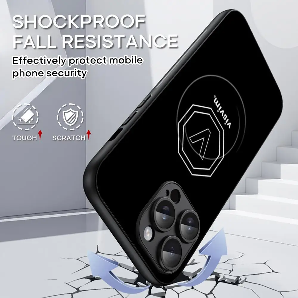 Простой чехол для телефона visvim ins iPhone 16 15 14 13 12 11 Plus Pro Max Magsafe из овчины