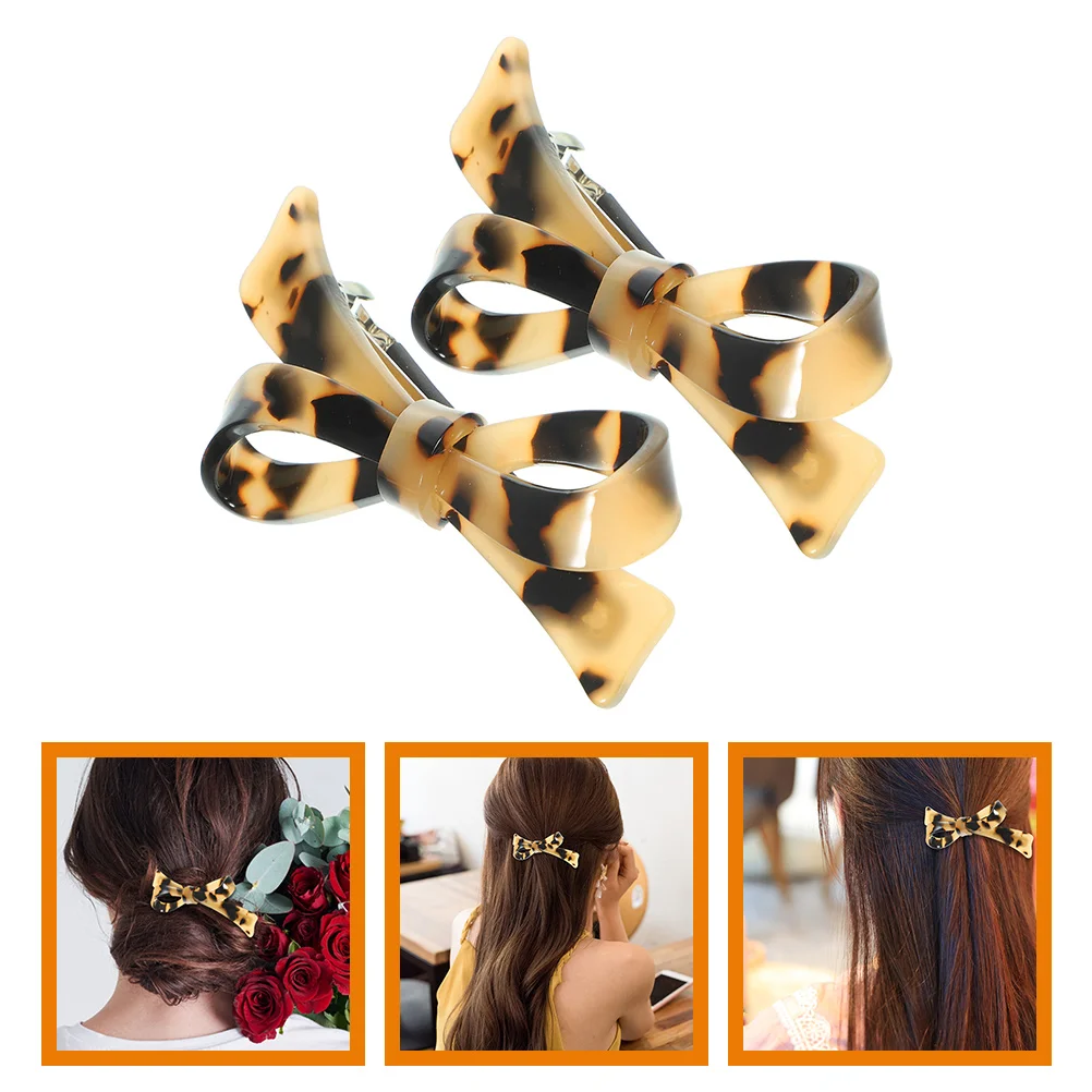 

Шпилька для волос с бантом женская, тонкая шпилька из плотной ацетатной ткани, 2 шт., на весну