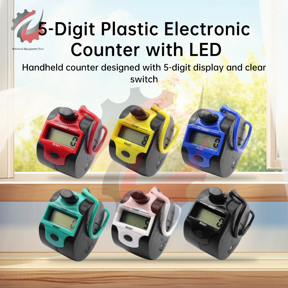 Tally Counter Портативный 5 Цифровой ручной кликер для ладоней Умное кольцо похвалы