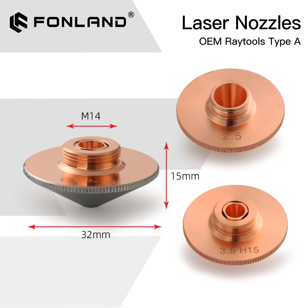 

Однослойные сварочные лазерные сопла Fonland Raytools, диаметр 32 мм, H15, калибр 0,8-6,0, для волоконно-лазерной резки