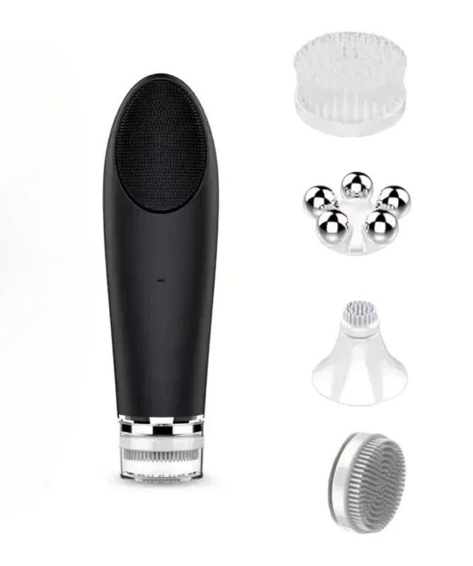 Ультразвуковое устройство для очищения пор лица 4 в 1 очиститель силиконовые